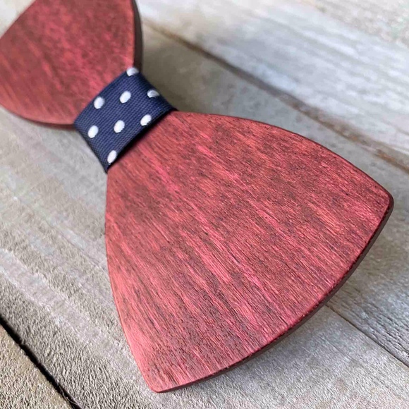 Men's Wooden Bow Tie - Picture 2 of 6